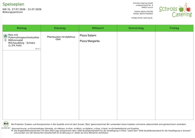 Speiseplan 27.-29.07.2026 Speiseplan 27.-29.07.2026